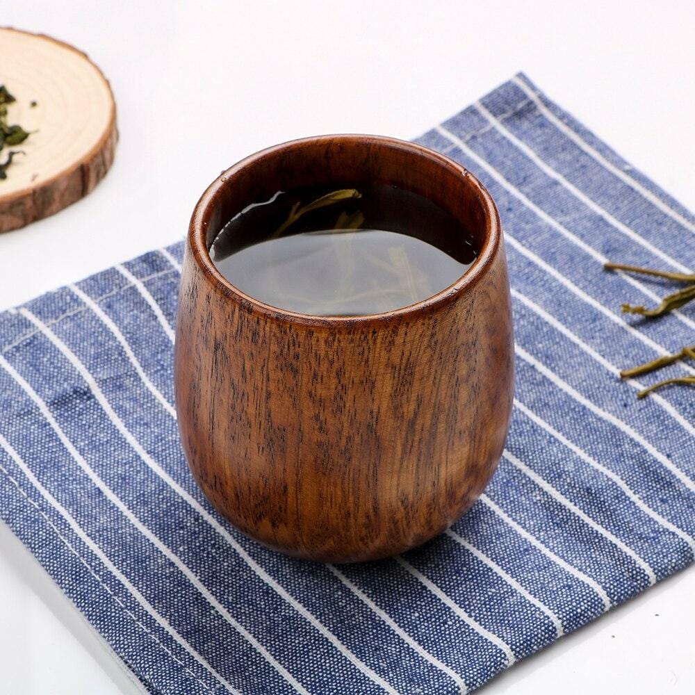 SerenOak Elegant Wood Cup for a Warm, Natural Touch - All Around Casa