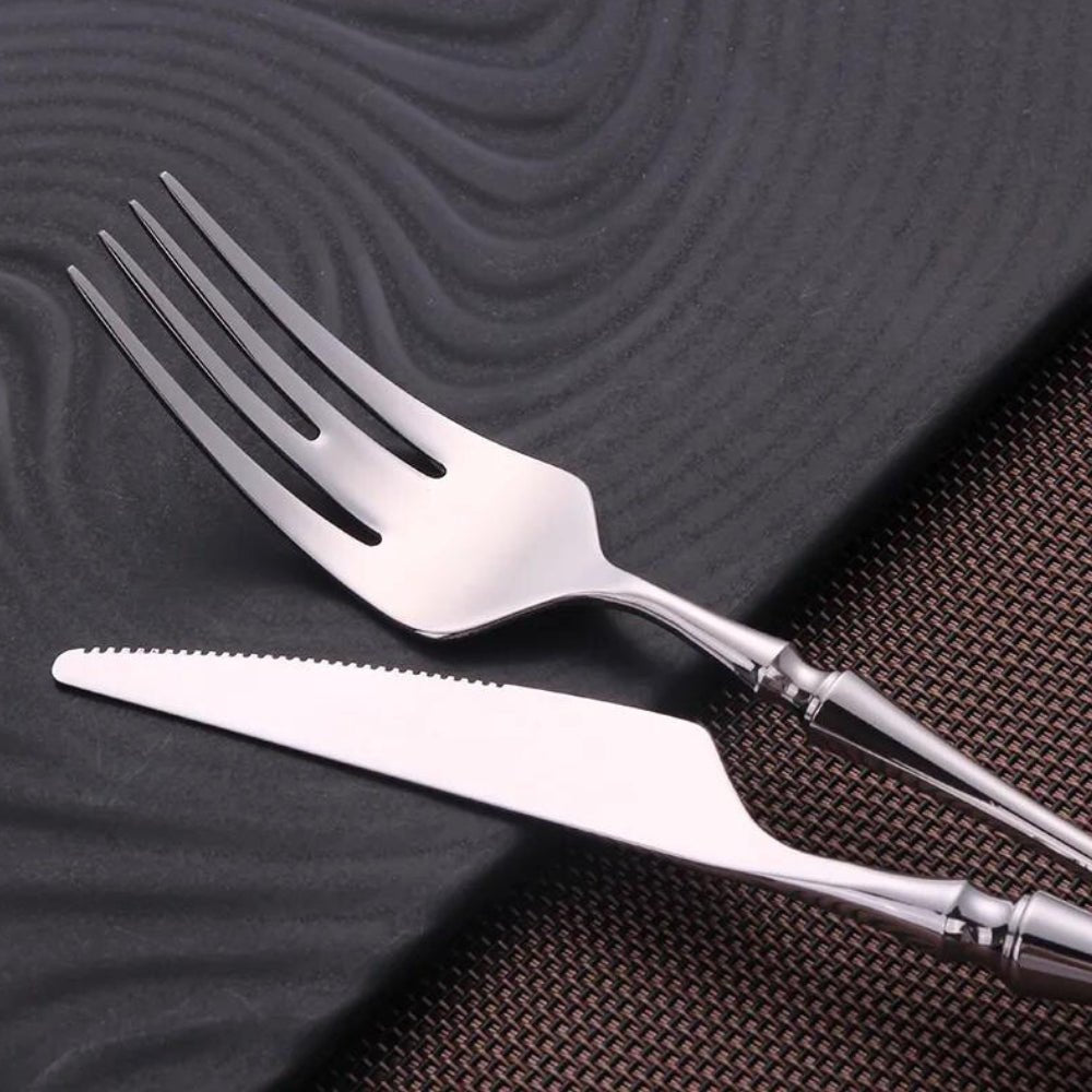 Silvara Luxe Stainless Cutlery Set – Elegant Dining Essentials for a Refined Table - All Around Casa
