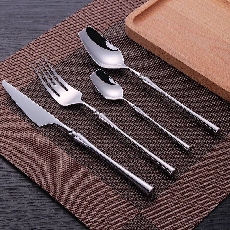 Silvara Luxe Stainless Cutlery Set – Elegant Dining Essentials for a Refined Table - All Around Casa