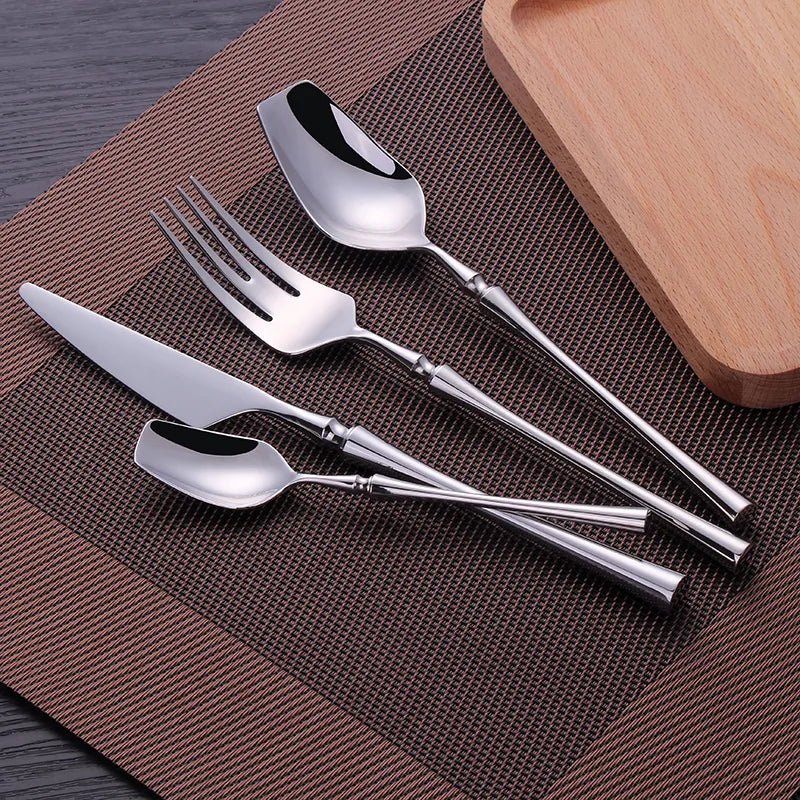 Silvara Luxe Stainless Cutlery Set – Elegant Dining Essentials for a Refined Table - All Around Casa