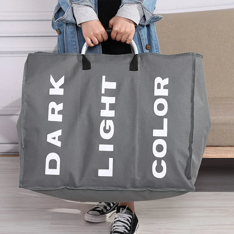 SortEase Luxe Triple Laundry Hamper – Elegant Organizer for Effortless Laundry Days - All Around Casa