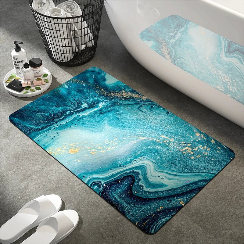 StoneHaven Luxe Bath Mat – Absorbent & Non - Slip Comfort for a Modern Bathroom - All Around Casa
