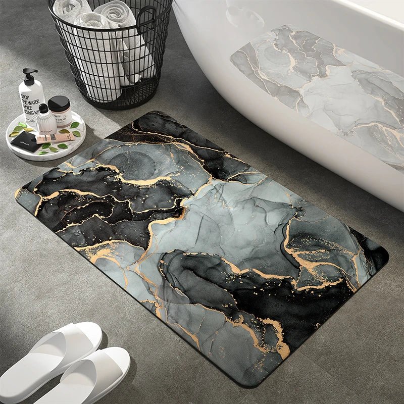 StoneHaven Luxe Bath Mat – Absorbent & Non - Slip Comfort for a Modern Bathroom - All Around Casa