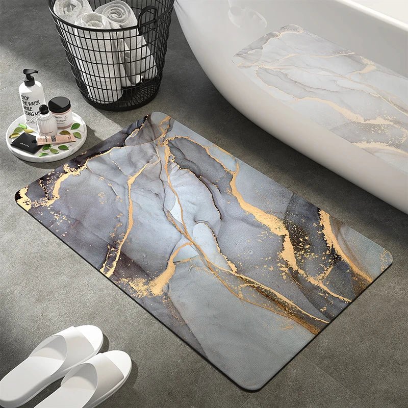 StoneHaven Luxe Bath Mat – Absorbent & Non - Slip Comfort for a Modern Bathroom - All Around Casa
