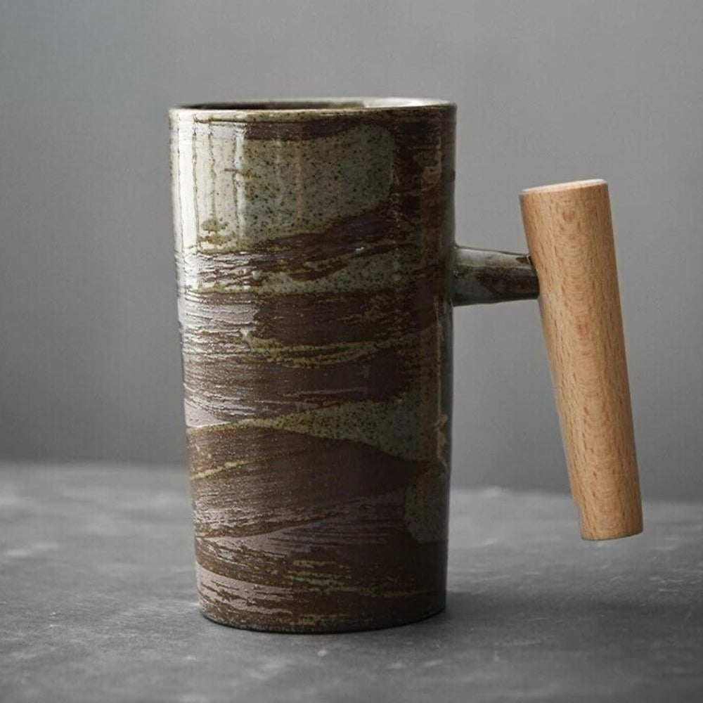 TerraLuxe Ceramic Mug – Elegant Nature - Inspired Drinkware for a Serene Coffee or Tea Ritual - All Around Casa