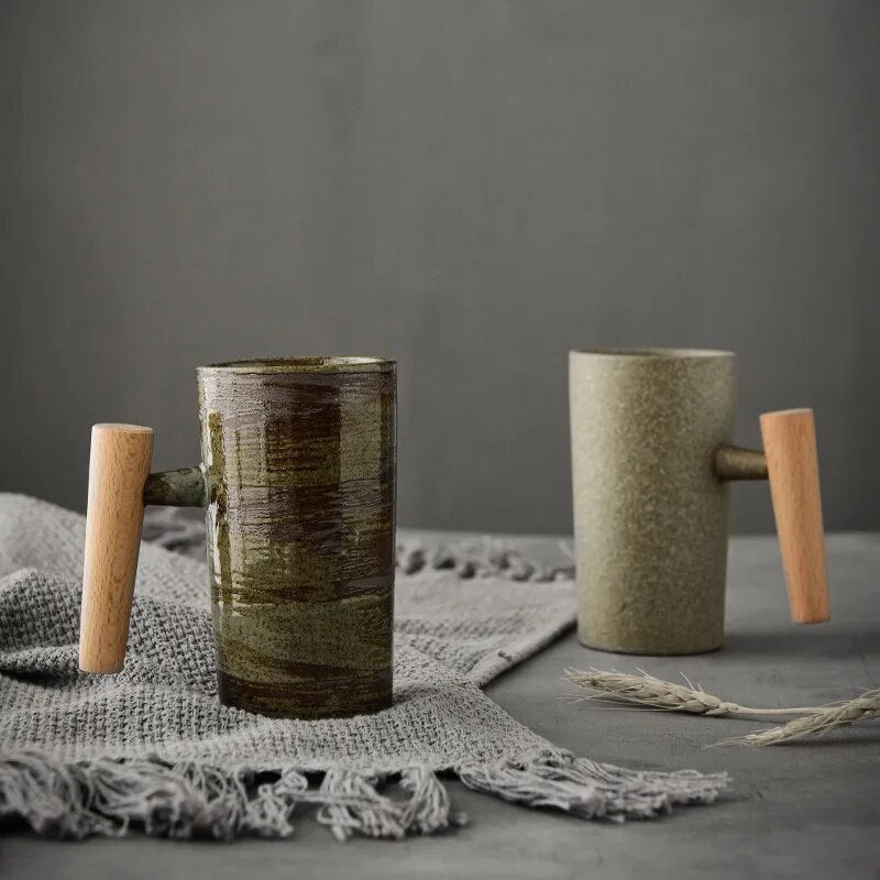 TerraLuxe Ceramic Mug – Elegant Nature - Inspired Drinkware for a Serene Coffee or Tea Ritual - All Around Casa