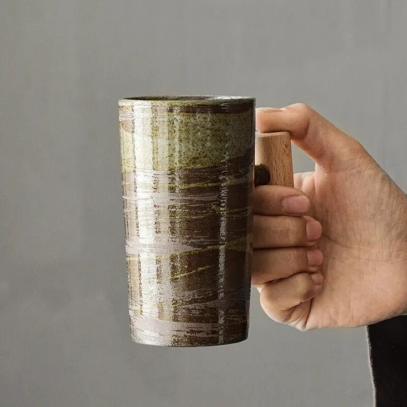 TerraLuxe Ceramic Mug – Elegant Nature - Inspired Drinkware for a Serene Coffee or Tea Ritual - All Around Casa