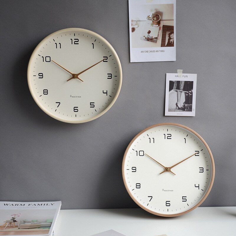 TimberHush Elegant Wooden Wall Clock – Silent Scandinavian Style for Serene Interiors - All Around Casa