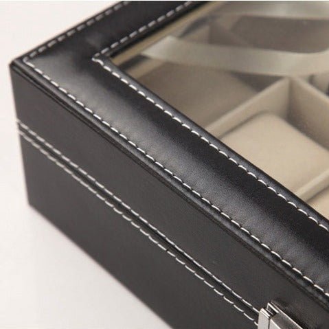 TimeHaven Luxe Leather Watch Case for Elegant Display & Protection - All Around Casa