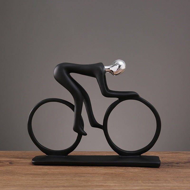 Velaro Grace Nordic Cyclist Sculpture – Modern Art Accent for Contemporary Interiors - All Around Casa