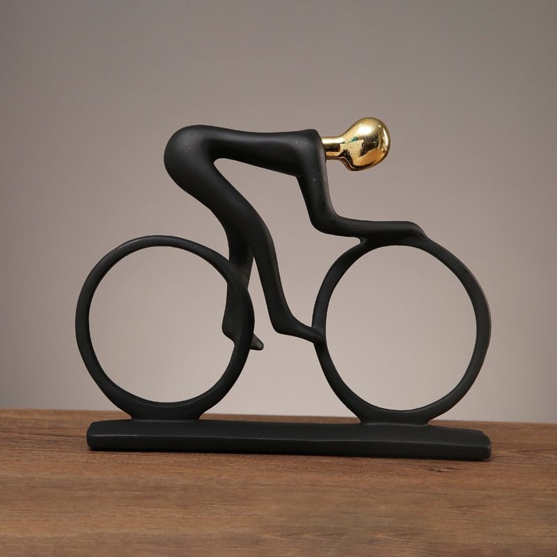 Velaro Grace Nordic Cyclist Sculpture – Modern Art Accent for Contemporary Interiors - All Around Casa