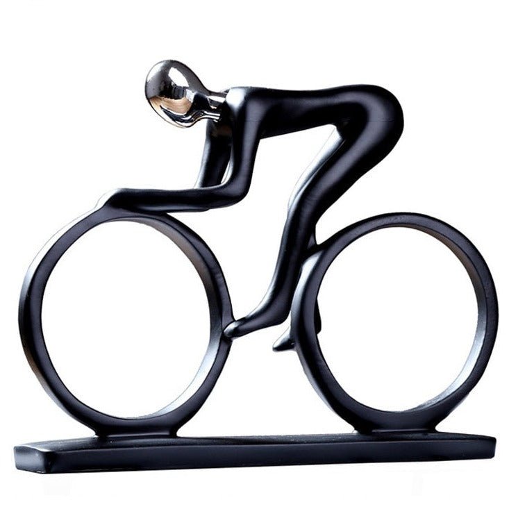 Velaro Grace Nordic Cyclist Sculpture – Modern Art Accent for Contemporary Interiors - All Around Casa