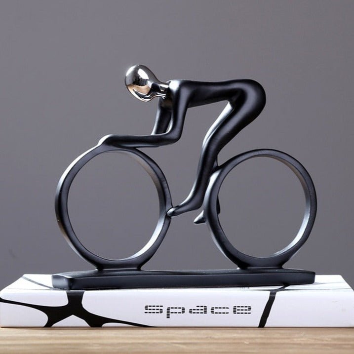 Velaro Grace Nordic Cyclist Sculpture – Modern Art Accent for Contemporary Interiors - All Around Casa