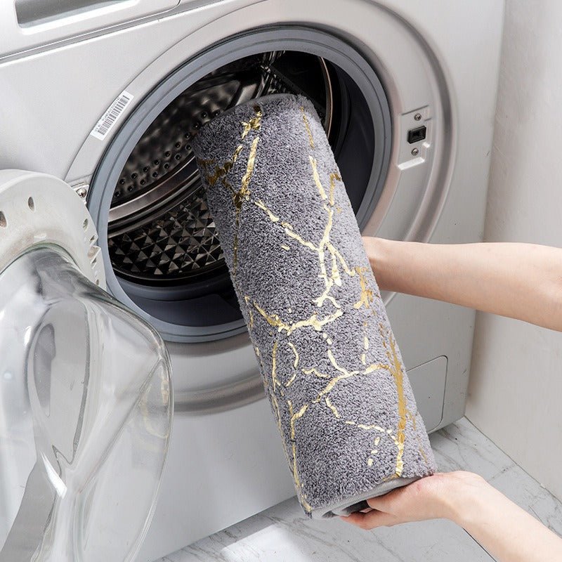 Veloria Elegant Marble Bath Mat for a Refined Spa Ambiance - All Around Casa