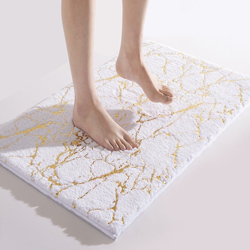 Veloria Elegant Marble Bath Mat for a Refined Spa Ambiance - All Around Casa
