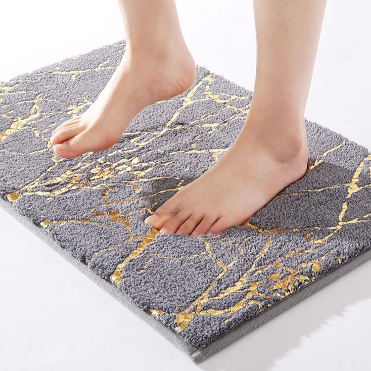 Veloria Elegant Marble Bath Mat for a Refined Spa Ambiance - All Around Casa