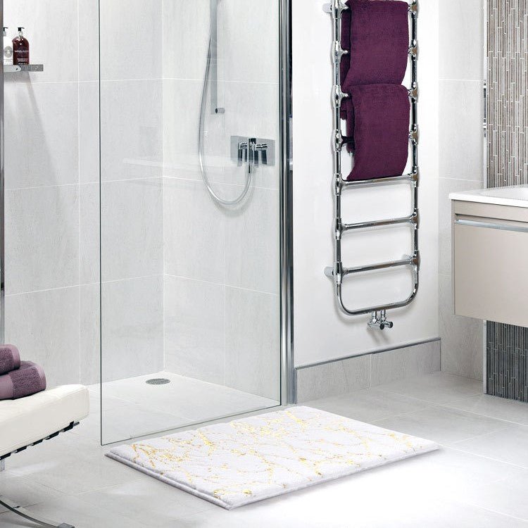 Veloria Elegant Marble Bath Mat for a Refined Spa Ambiance - All Around Casa