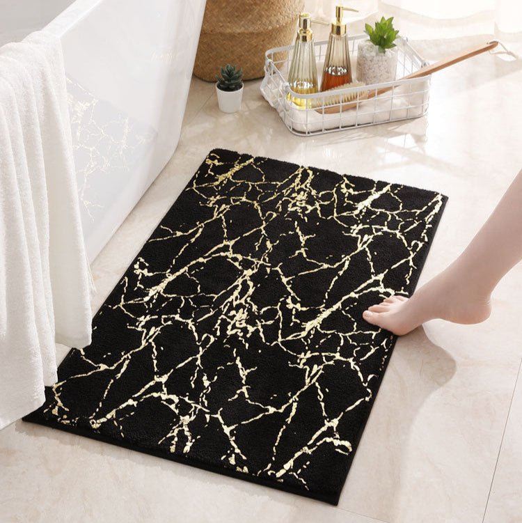 Veloria Elegant Marble Bath Mat for a Refined Spa Ambiance - All Around Casa