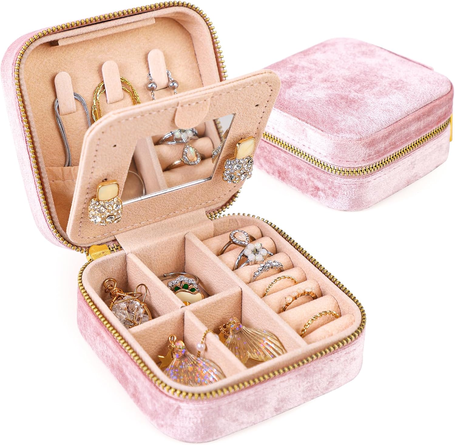 Veloura Elegant Jewelry Box – Chic Organizer for Travel & Home - All Around Casa