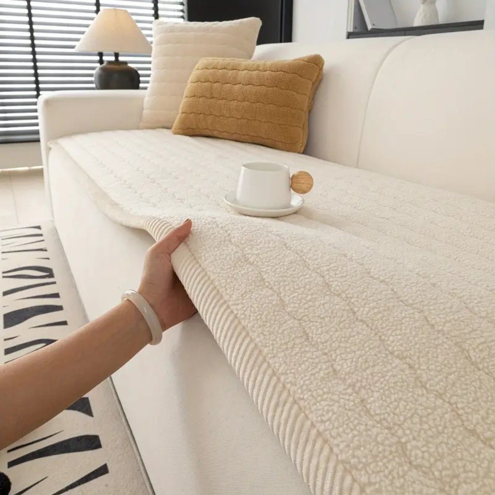VeluCasa Plush Sofa Cover | Thick, Luxurious Protection for a Cozy & Stylish Home - All Around Casa