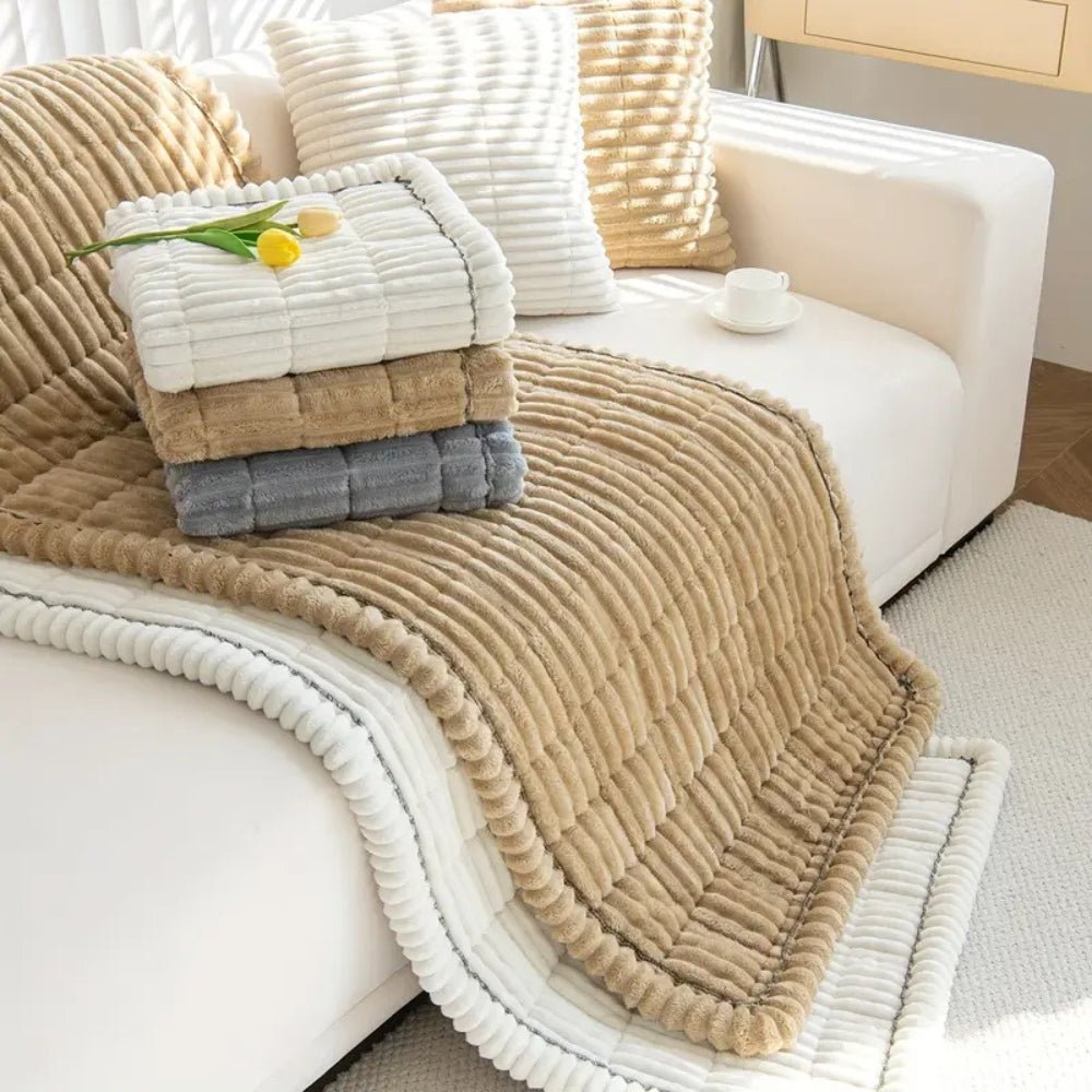 Velura Luxe Sofa Cover – Elegant Pleated Comfort for a Refined Living Space - All Around Casa