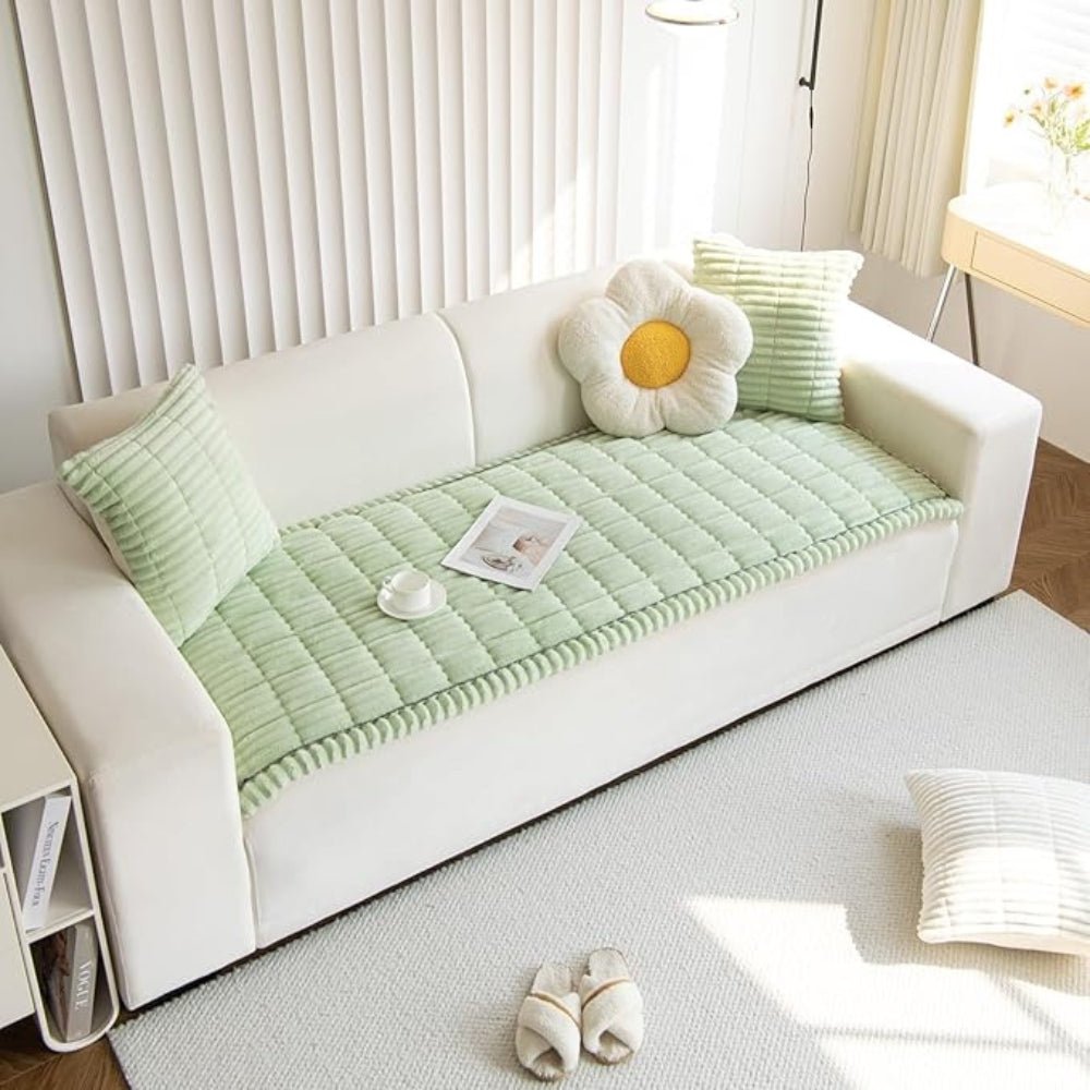 Velura Luxe Sofa Cover – Elegant Pleated Comfort for a Refined Living Space - All Around Casa