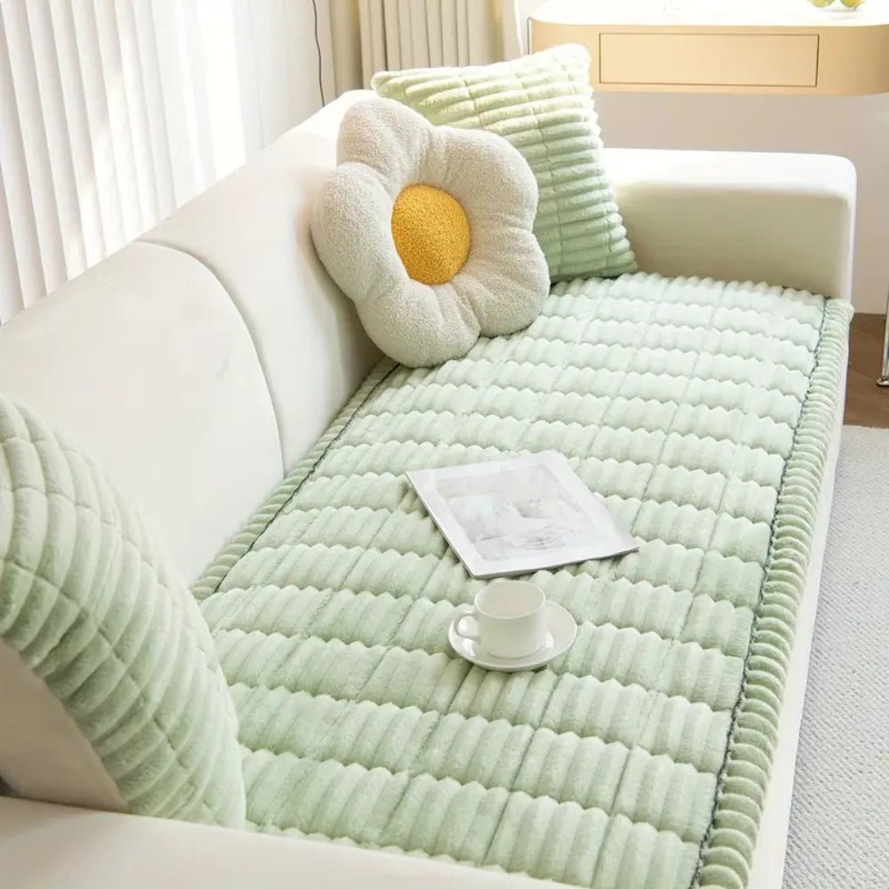 Velura Luxe Sofa Cover – Elegant Pleated Comfort for a Refined Living Space - All Around Casa