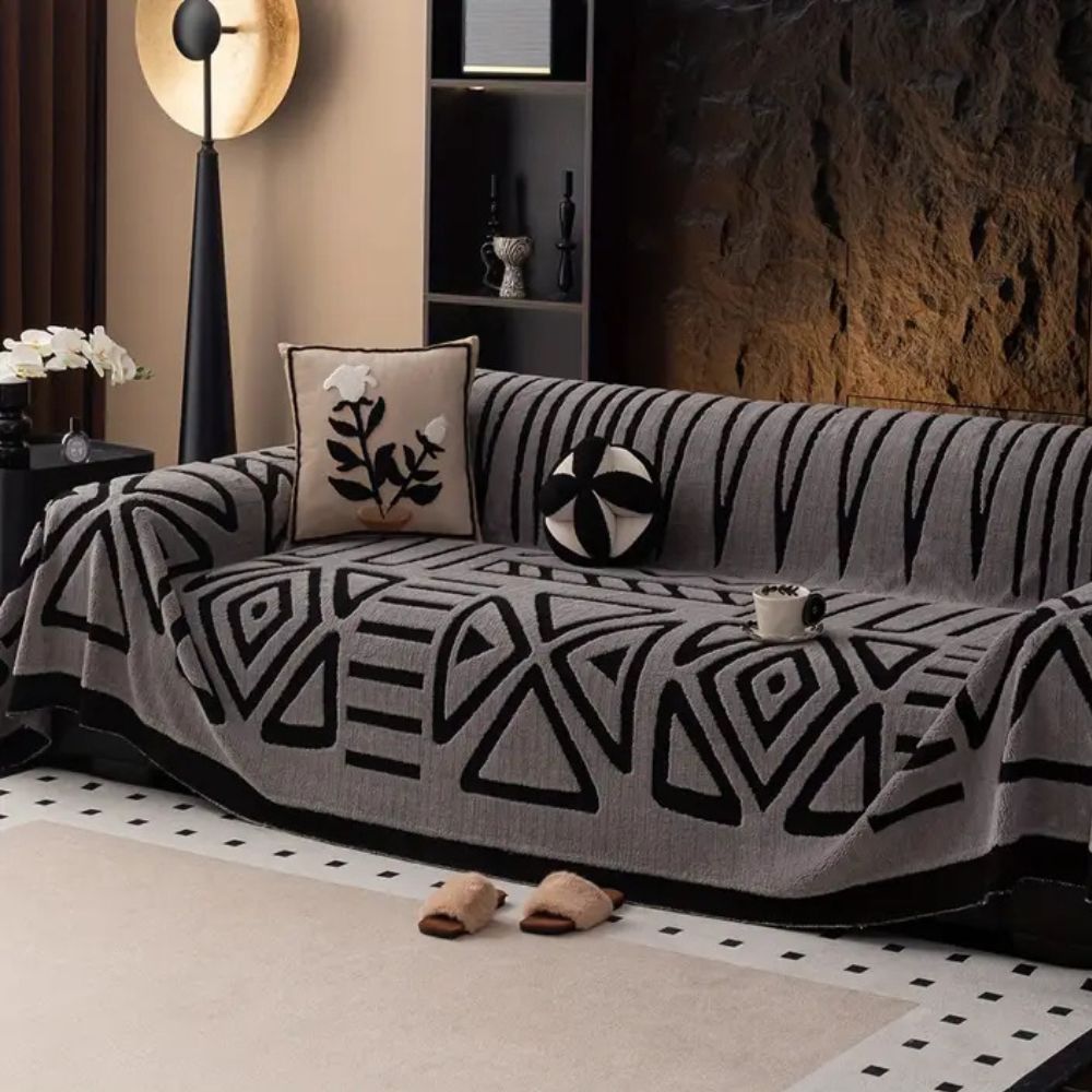 Velura MazeGuard Sofa Cover – Elegant Protection with Contemporary Texture - All Around Casa