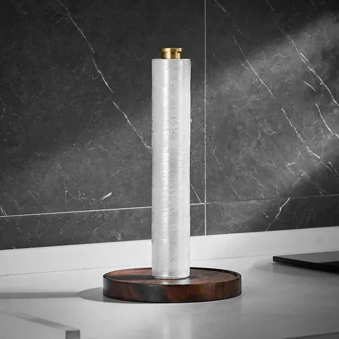 Walden Luxe Walnut Paper Towel Holder – Elegant Countertop Organizer for Modern Kitchens - All Around Casa