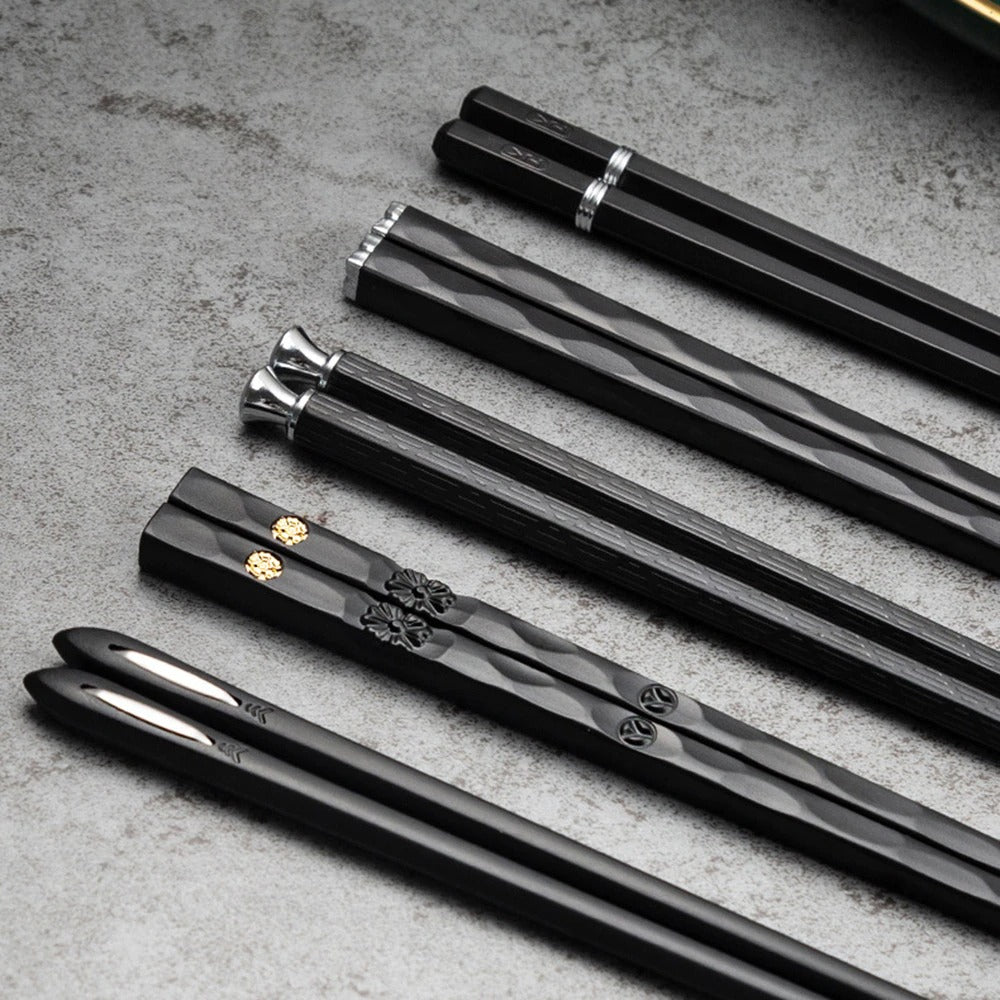 Zenith Dining – Elegant Alloy Chopsticks Set for Modern Entertaining - All Around Casa