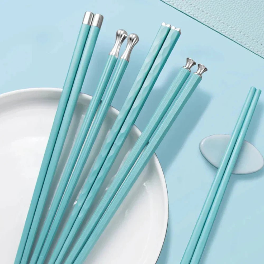 Zenith Dining – Elegant Alloy Chopsticks Set for Modern Entertaining - All Around Casa