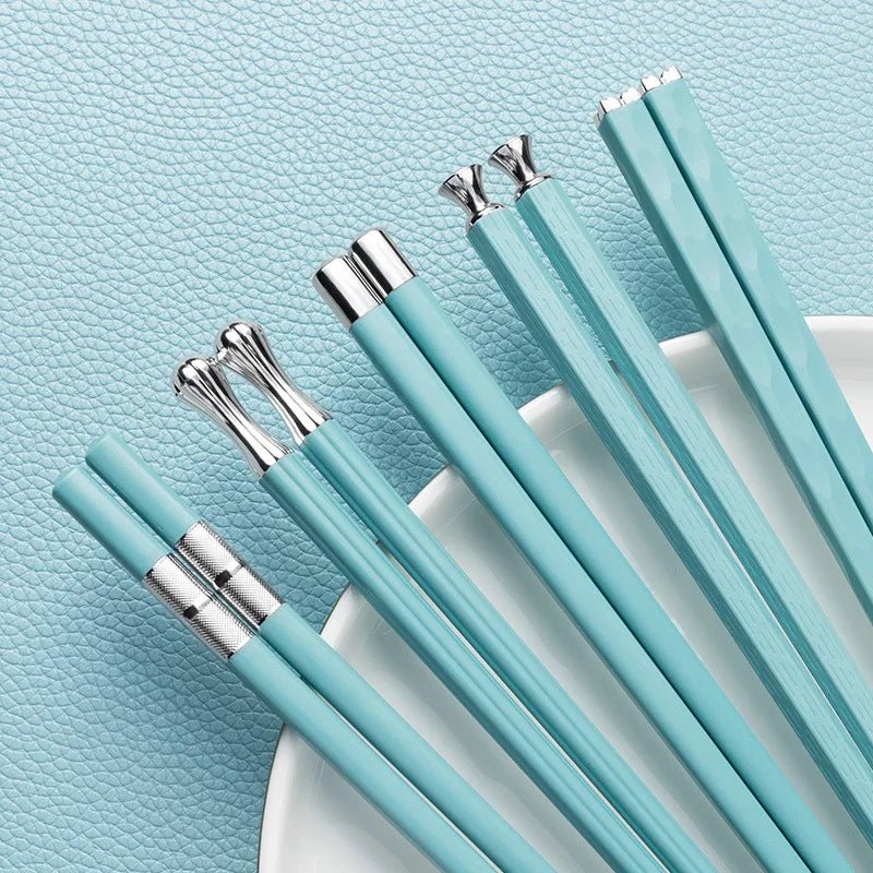 Zenith Luxe Chopsticks Set – Elegant Alloy Dining Essentials for Modern Tables - All Around Casa