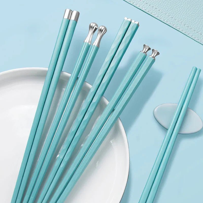 Zenith Luxe Chopsticks Set – Elegant Alloy Dining Essentials for Modern Tables - All Around Casa