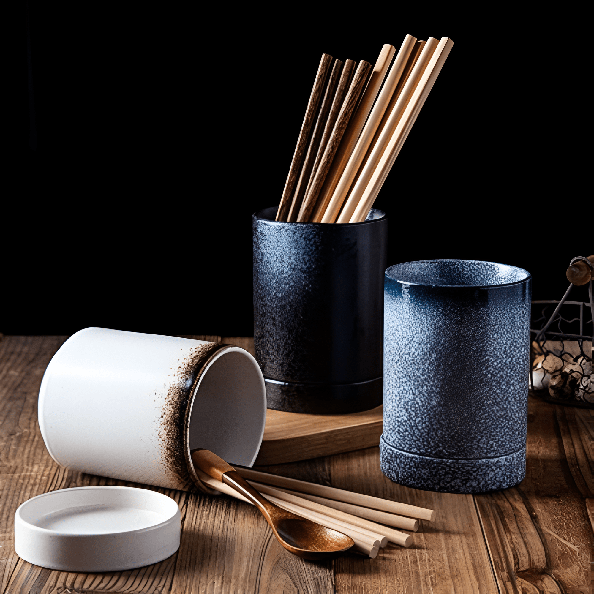 ZenVase Elegant Ceramic Utensil Holder for a Refined Kitchen - All Around Casa