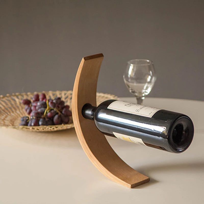 ZenVine Elegant Bamboo Wine Holder for a Minimalist Display - All Around Casa